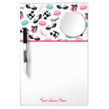 French Themed Dry Erase Board With Mirror