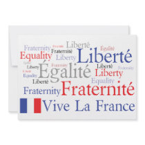 French Themed Event - French American Friendship Personalized Announcement