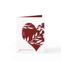 French Toile Valentine - I Love You (Formal) Greeting Cards