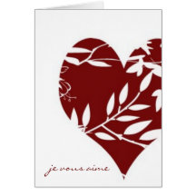French Toile Valentine - I Love You (Formal) Greeting Cards