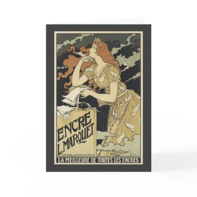 French Vintage Art Nouveau Greeting Card by Elle_Ichai