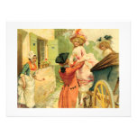 French Vintage Carriage 18th Century Invitation
