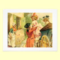 French Vintage Carriage 18th Century Invitation invitations