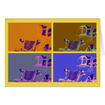 French vintage classic car, pop art style greeting cards