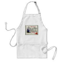 French Violette Perfume Label Apron