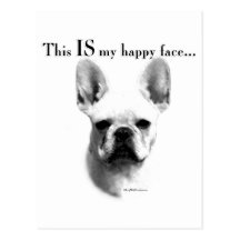 Frenchie Happy Face Postcards