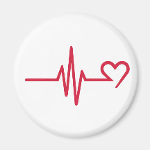Frequency heart love fridge magnet