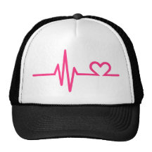 Frequency heart love mesh hat