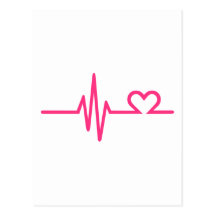 Frequency heart love post card