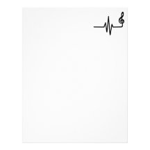 Frequency music note letterhead