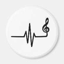 Frequency music note refrigerator magnet