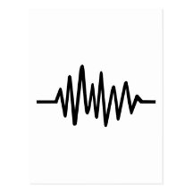 Frequency music pulse post cards