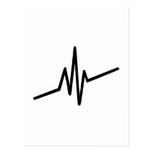 Frequency music pulse postcard