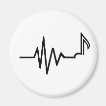 Frequency note music fridge magnet