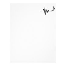 Frequency note music letterhead