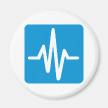 Frequency pulse heartbeat fridge magnet