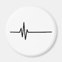 Frequency Pulse Heartbeat Fridge Magnets