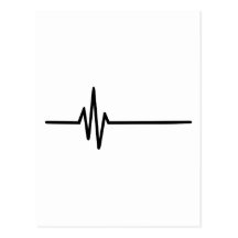 Frequency Pulse Heartbeat Postcard
