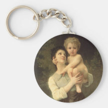 Frère et soeur, Bouguereau, cru victorien Porte-clef