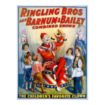 Frères de Ringling et Barnum et clown de cru de Ba affiches