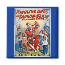 Frères de Ringling et Barnum et clown de cru de Ba aimants