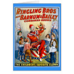 Frères de Ringling et Barnum et clown de cru de Ba Carte De Vœux
