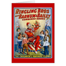 Frères de Ringling et Barnum et clown de cru de Ba Cartes De Vœux