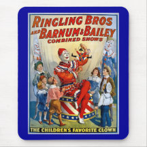 Frères de Ringling et Barnum et clown de cru de Ba Tapis De Souris