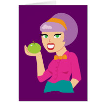 Fresh Apple Retro Girl Cards
