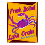 Fresh Boiled  Lake Crabs Post Cards