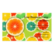 Fresh Citrus Fruit Design, Cute Colourful Business Card