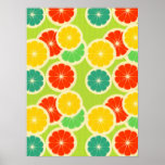 Fresh Citrus Fruit Design, Cute Colourful Posters