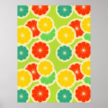 Fresh Citrus Fruit Design, Cute Colourful Posters