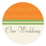 Fresh Citrus Orange Our Wedding Stickers