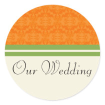 Fresh Citrus Orange Our Wedding Stickers
