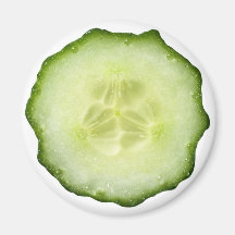 Fresh Cucumber Slice Refrigerator Magnet