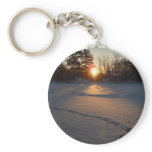 Fresh Deer Tracks at Sunrise Keychains