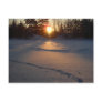Fresh Deer Tracks at Sunrise Post Card