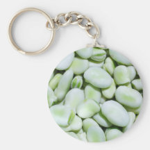 Fresh fava beans keychains