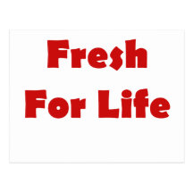 Fresh For Live Post Card
