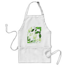 Fresh Garden Leaves on White Apron