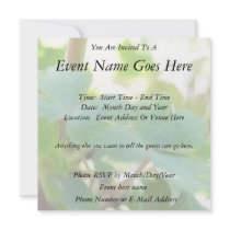 Fresh Green Columbine Foliage Custom Announcement
