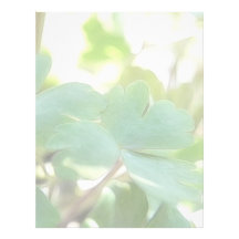 Fresh Green Columbine Foliage Customized Letterhead