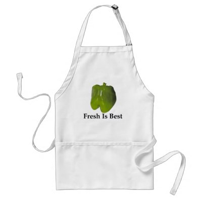 FRESH IS BEST - GREEN PEPPER APRON by pjwuebker