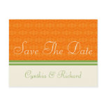 Fresh Orange Citrus Wedding Save The Date Postcard