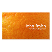 Fresh Orange Petroleum Engineer Business Card