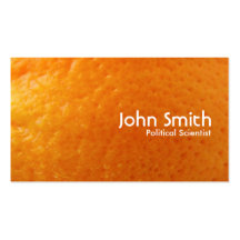 Fresh Orange Political Scientist Business Card