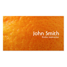 Fresh Orange Swim Instructor Business Card