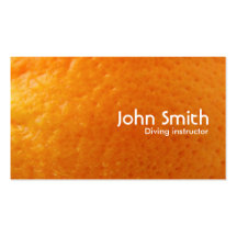 Fresh Orange Texture Diving Business Card