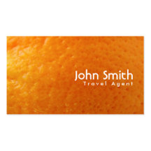 Fresh Orange Travel Agent Business Card